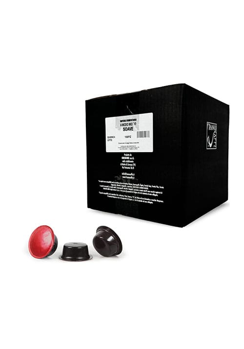 Photo of compatible capsules A Modo Mio coffee Soave